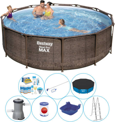 Bestway Steel Pro Max Rattan 366x100 Cm - Zwembad Comfort Pakket