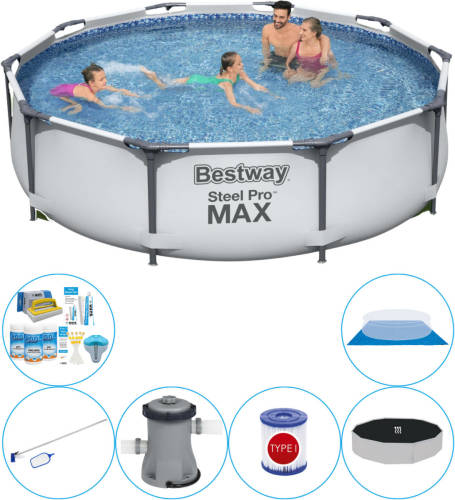 Zwembad Combinatie Set - Bestway Steel Pro Max Rond 305x76 Cm