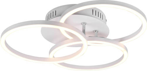 BES LED Led Plafondlamp - Plafondverlichting - Trion Corcol - 27w - Aanpasbare Kleur - Rond - Mat Wit - Aluminium