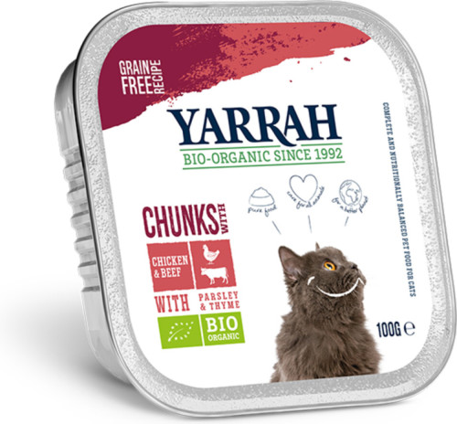 Yarrah Bio kuipje Brokjes Kattenvoer Rund 100 gr