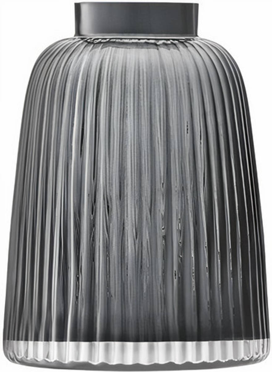 L.S.A. Vaas Pleat 26 Cm Glas Transparant/zwart