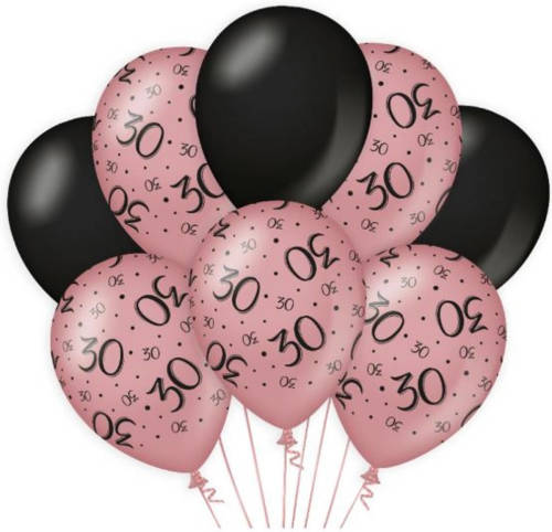 Paper Dreams Ballonnen 30 Jaar Dames Latex Roze/zwart