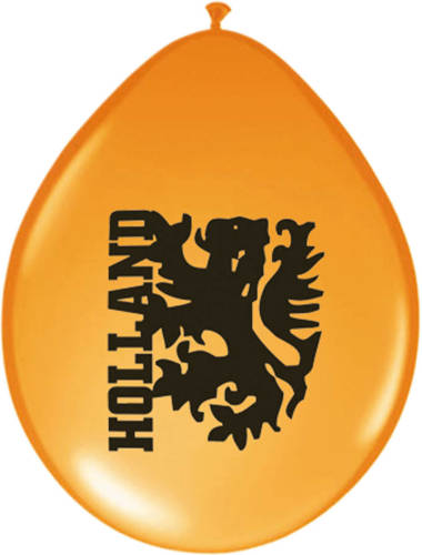 Folat Ballonnen Leeuw 23 Cm Latex Oranje/zwart 8 Stuks