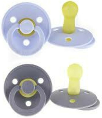 BIBS Fopspeen 0-6 mnd Iron/Baby Blue 2 stuks