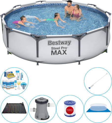 Zwembad Set - 7-delig - Bestway Steel Pro Max Rond 305x76 Cm