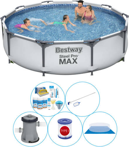 Zwembad Pakket - 6-delig - Bestway Steel Pro Max Rond 305x76 Cm