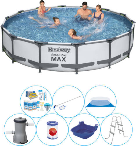 Bestway Steel Pro Max Rond 427x84 Cm - 8-delig - Zwembad Inclusief Accessoires