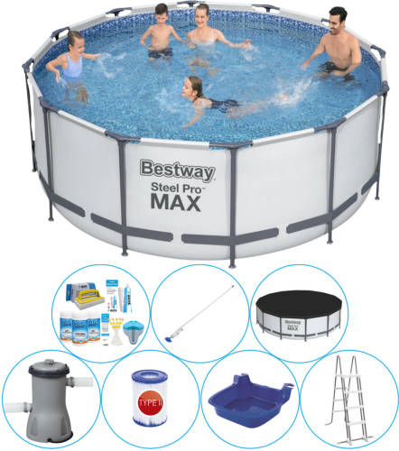 Bestway Steel Pro Max Rond 366x122 Cm - Zwembad Combinatie Deal