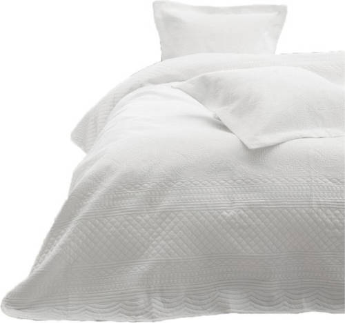 Sleeptime Blokker Bedsprei Charlene - Wit - 260x250 Cm