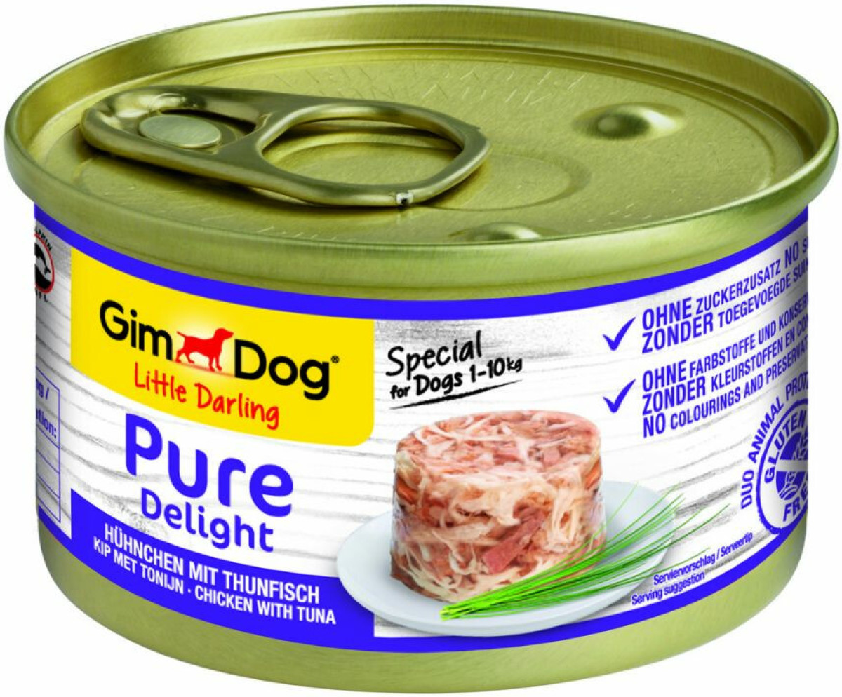 GimDog Little Darling Pure Delight Kip - Tonijn 85 gr