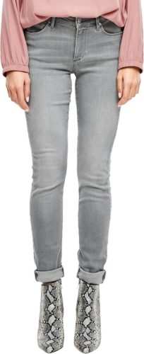 s.Oliver regular waist skinny jeans grijs