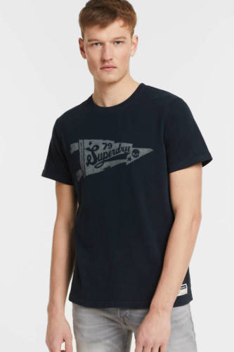 Superdry T-shirt met printopdruk eclipse navy