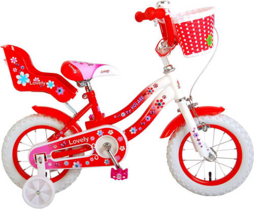Volare Lovely kinderfiets 12 inch Rood/ Wit