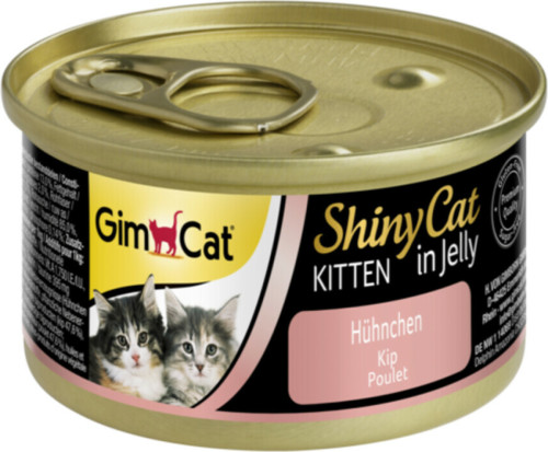 24x GimCat ShinyCat Kip voor Kittens 70 gr