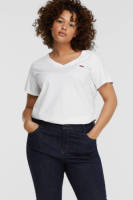 Levi's Plus T-shirt met logo wit/rood