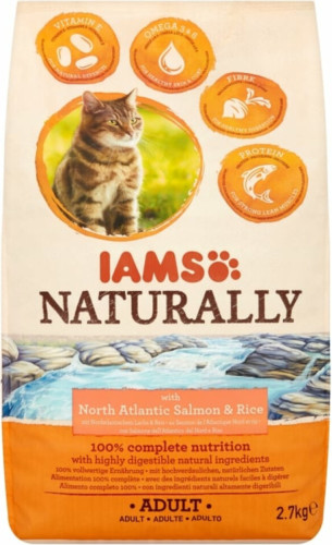Iams Naturally Kat Adult North Atlantic Zalm&Rijst 2,7 kg