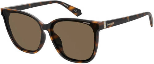 Polaroid zonnebril 4101/F/S met tortoise print bruin