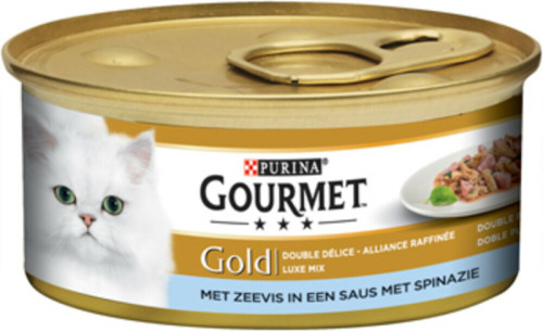 Gourmet Gold Luxe Mix Zeevis - Spinazie 85 gr