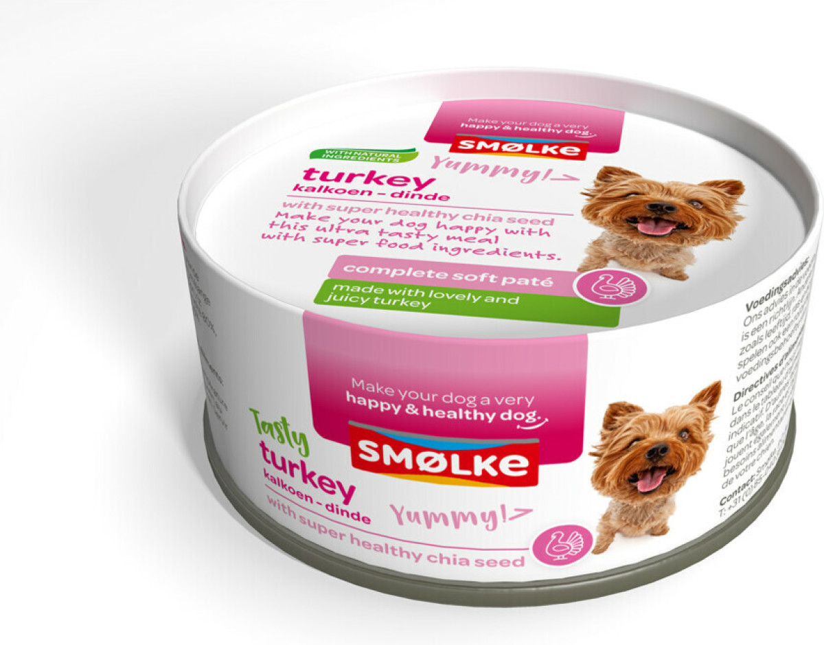 Smolke Soft Paté Hondenvoer Kalkoen 125 gr