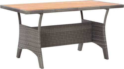 VidaXL Tuintafel 120x70x66 cm massief acaciahout grijs