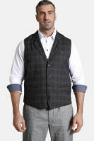 Charles Colby geruit gilet DUKE OSCAR Plus Size donkerblauw