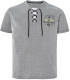 Jan Vanderstorm regular fit T-shirt EWALD Plus Size met all over print grijs