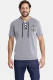 Jan Vanderstorm regular fit T-shirt EWALD Plus Size met all over print grijs