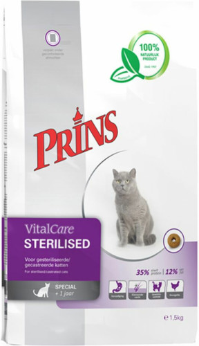 Prins VitalCare Sterilised Kattenvoer 1,5 kg
