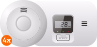 Elro Blue Line CBFS58R Rookmelder 4-pack + Koolmonoxidemelder