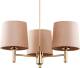 EULUNA Kroonluchter Polo, 3-lamps, beige/messing donker