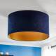 EULUNA Plafondlamp Golden Roller Ø 60cm donkerblauw/goud