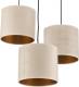 EULUNA Hanglamp Jari stoffen kap 3-lamps rond wit-goud