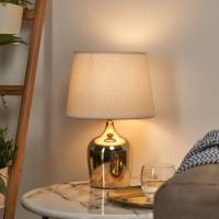 Pauleen Golden Glamour tafellamp in goud/wit