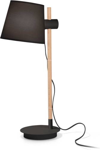Ideallux Ideal Lux Axel tafellamp met hout, zwart/natuur