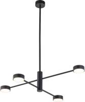 EULUNA Plafondlamp Orbit IV, zwart, 4-lamps