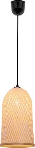 Viokef Hanglamp Casper, rotan kap, Ø 25 cm