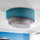 EULUNA Plafondlamp Pastell Trio 60cm turquoise/grijs