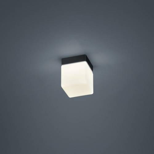 Helestra Keto LED plafondlamp, hoekig zwart