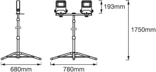 LEDVANCE Worklight Tripod LED spot 2x30W