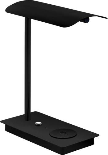 Eglo LED tafellamp Arenaza, dimbaar, QI, zwart