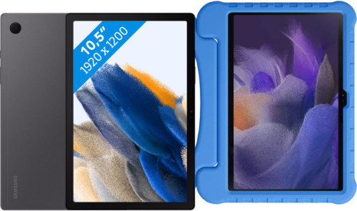 Samsung Galaxy Tab A8 32GB Wifi Grijs + Just in Case Kids Cover Blauw