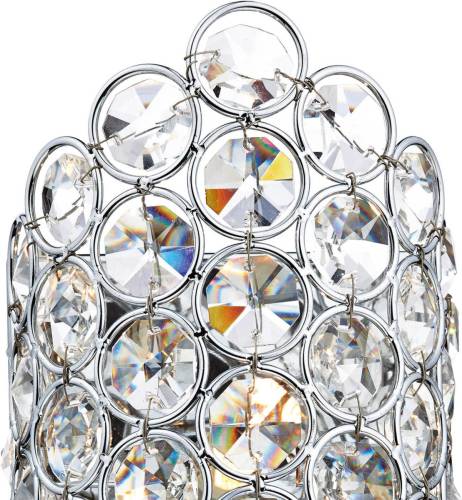 där lighting Wandlamp Frost met gefacetteerde kristallen