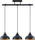 Lindby Emna hanglamp, 3-lamps, zwart-goud