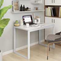 VidaXL Computerbureau 110x60x73 cm spaanplaat wit
