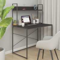 VidaXL Computerbureau 110x60x138 cm spaanplaat zwart