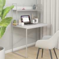 VidaXL Computerbureau 110x60x138 cm spaanplaat wit