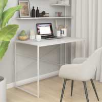 VidaXL Computerbureau 110x60x70 cm spaanplaat wit