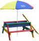 AXI Zand- en waterpicknicktafel Nick met parasol meerkleurig
