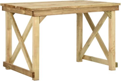 VidaXL Tuintafel 110x79x75 cm geïmpregneerd grenenhout