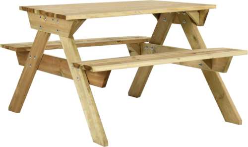 VidaXL Picknicktafel met banken 110x123x73 cm geïmpregneerd grenenhout